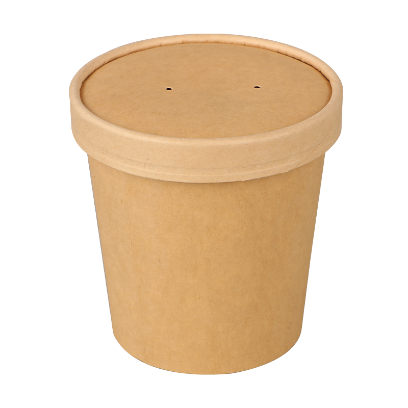 12 oz papirsuppekop med rullekant