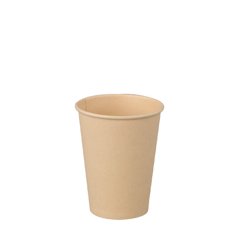 6 oz ubleget Kraft Single Wall Paper Cup