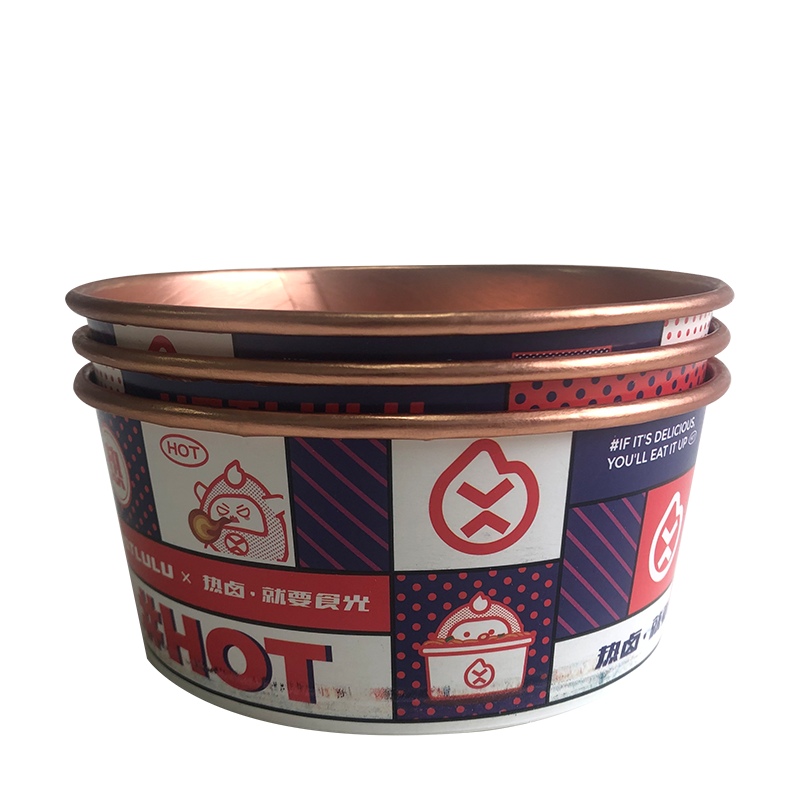 1300 ML rund aluminium sølv salatskål